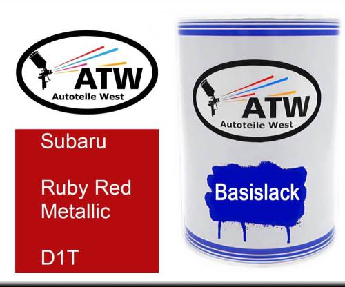 Subaru, Ruby Red Metallic, D1T: 500ml Lackdose, von ATW Autoteile West.